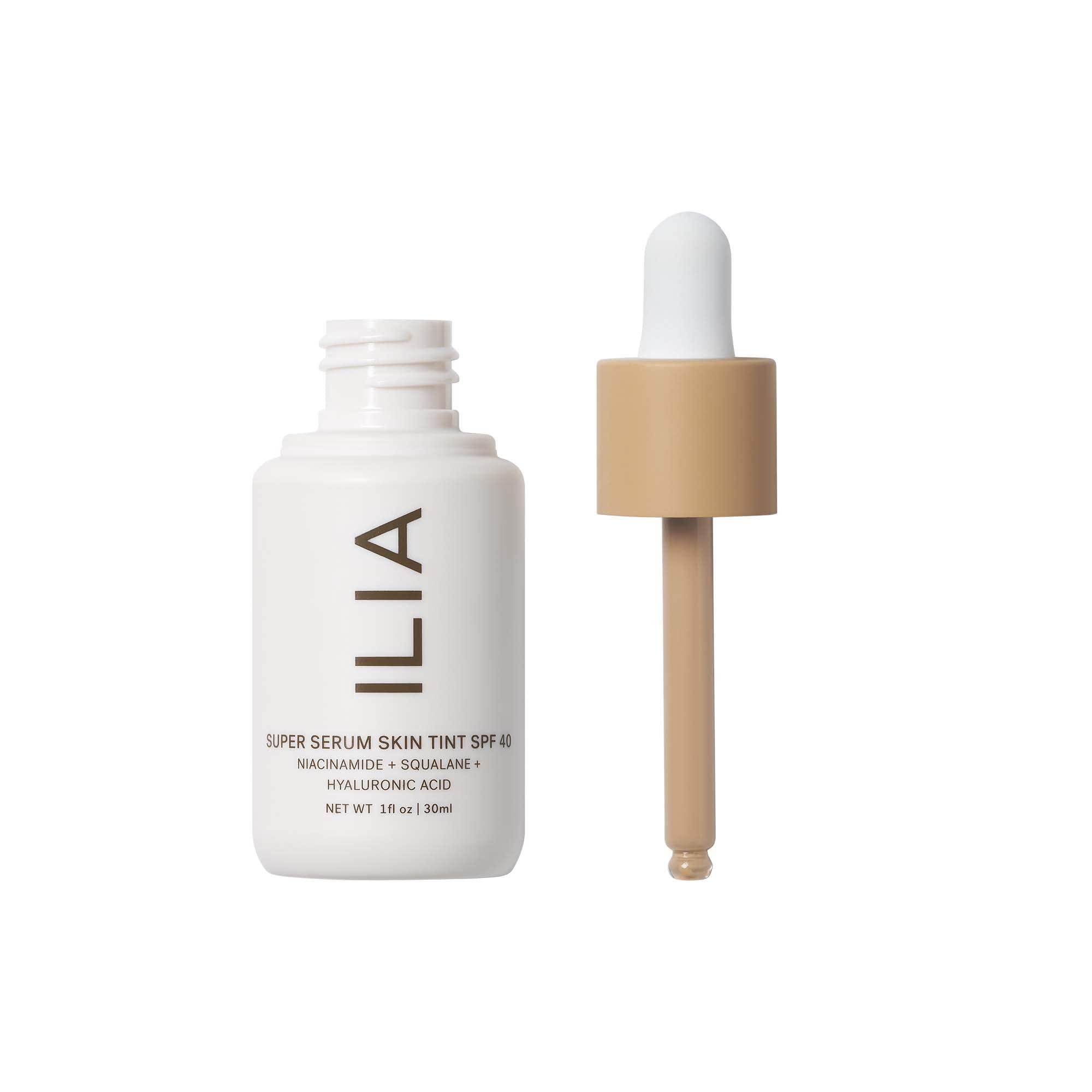 ILIA ILIA - Super Serum Skin Tint SPF 40 | Non-Comedogenic, Vegan, Lightweight to Help Against Blue Light, + Pollution while Hydrating, Smoothing, + Refining (Bom Bom ST5, 1 fl oz | 30 ml)
