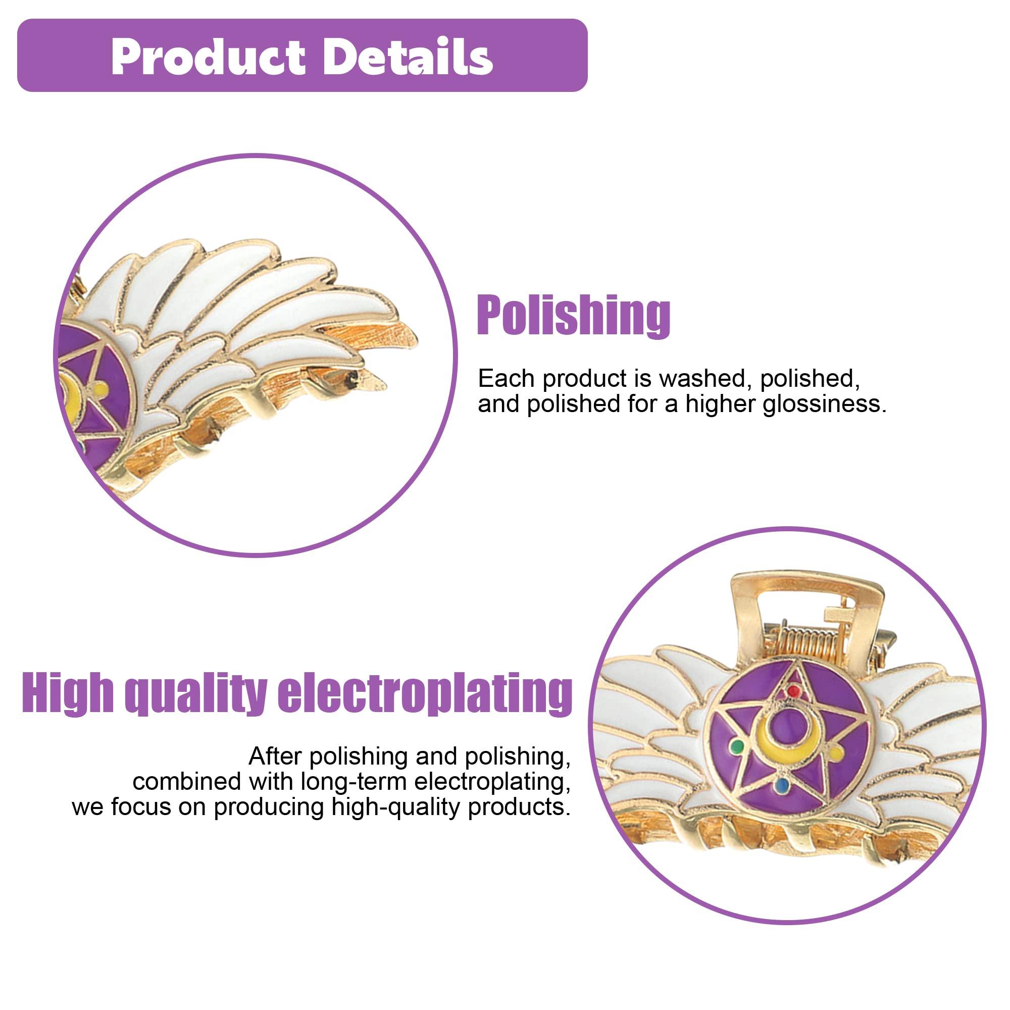 AEGYPIUS AEGYPIUS 2.75 In Metal Claw Clips, Cute Anime Hair Accessories for Thick Hair, Animal Hair Clips for Women