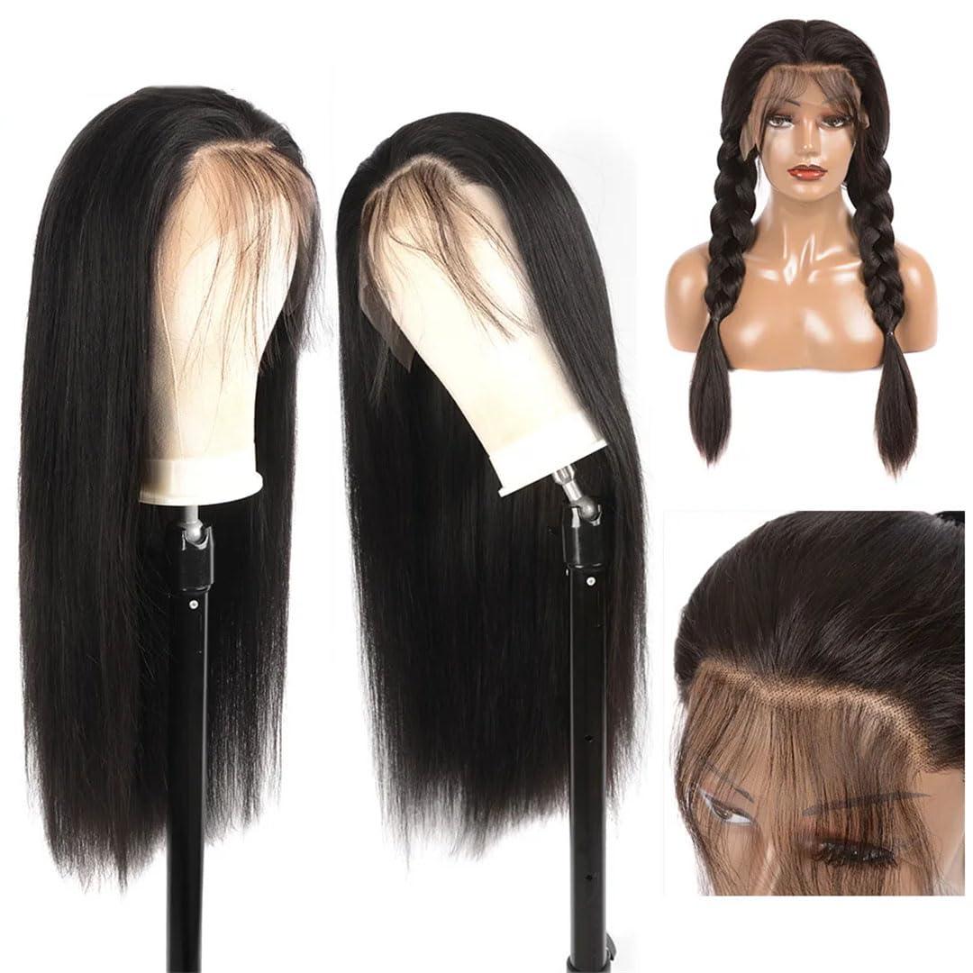 Generic 360 Lace Wig Pre Plucked With Baby Hair 250 Density Straight Lace Front Wig 360 Full Lace Wig Human Hair