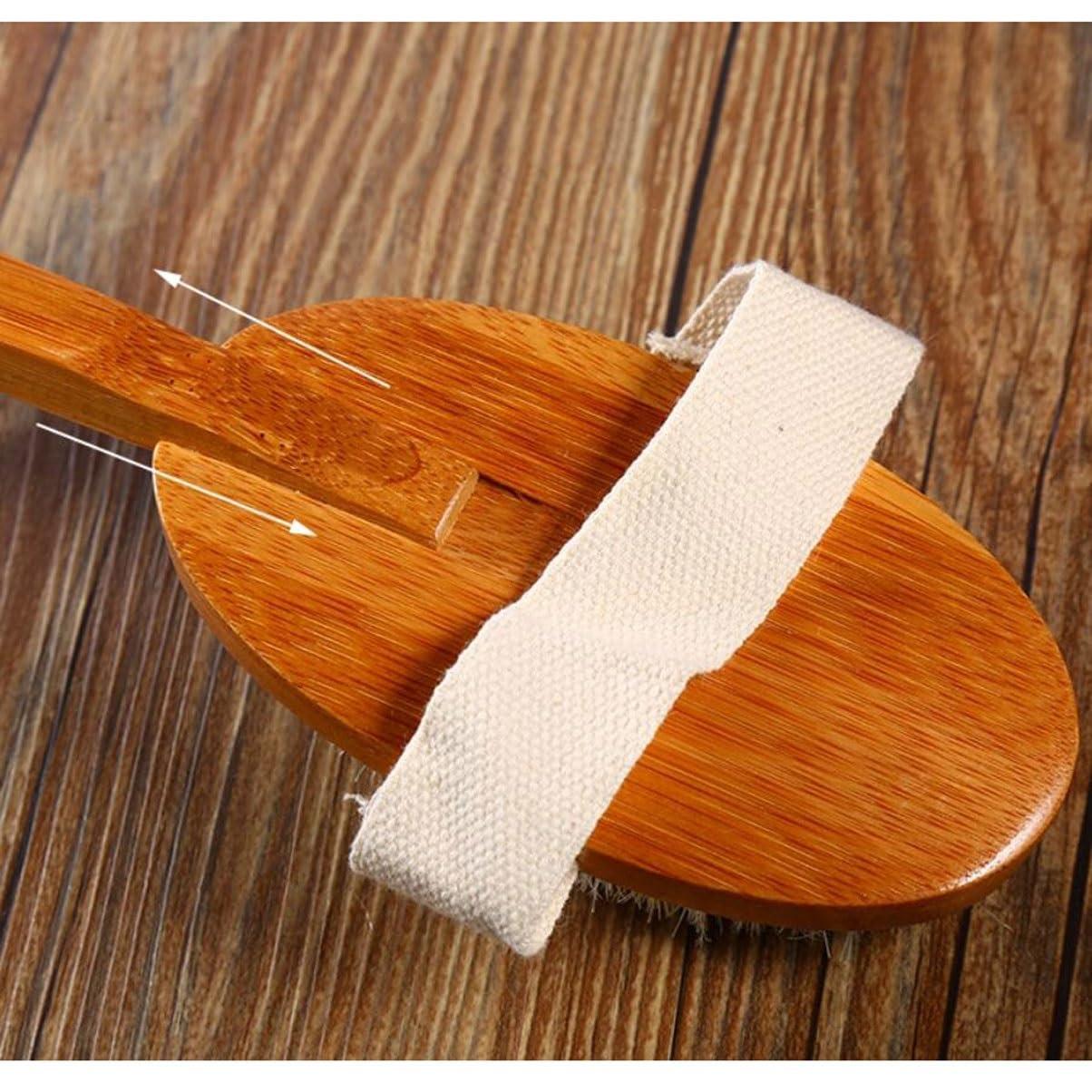 CambOs CambOs 16.3Inch Bamboo Bath Body Brushes Women Long Handle Bathing Brushes Men Pig Bristles Bathing Accessories