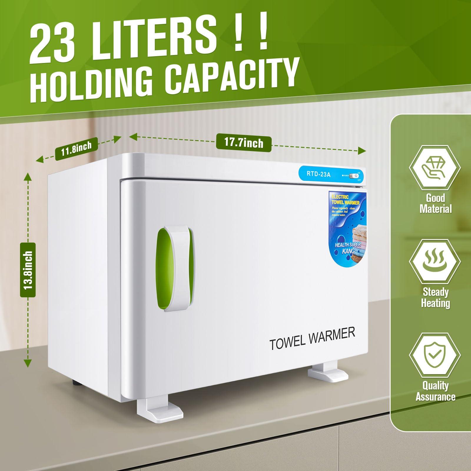 9TH SHOP Hot Towel Warmer, 23L Hot Towel Cabinet, 2-in-1 Heated Towel Warmer for Facials Spa Estheticians Massage Salon Heats Up Quick Towel Heater