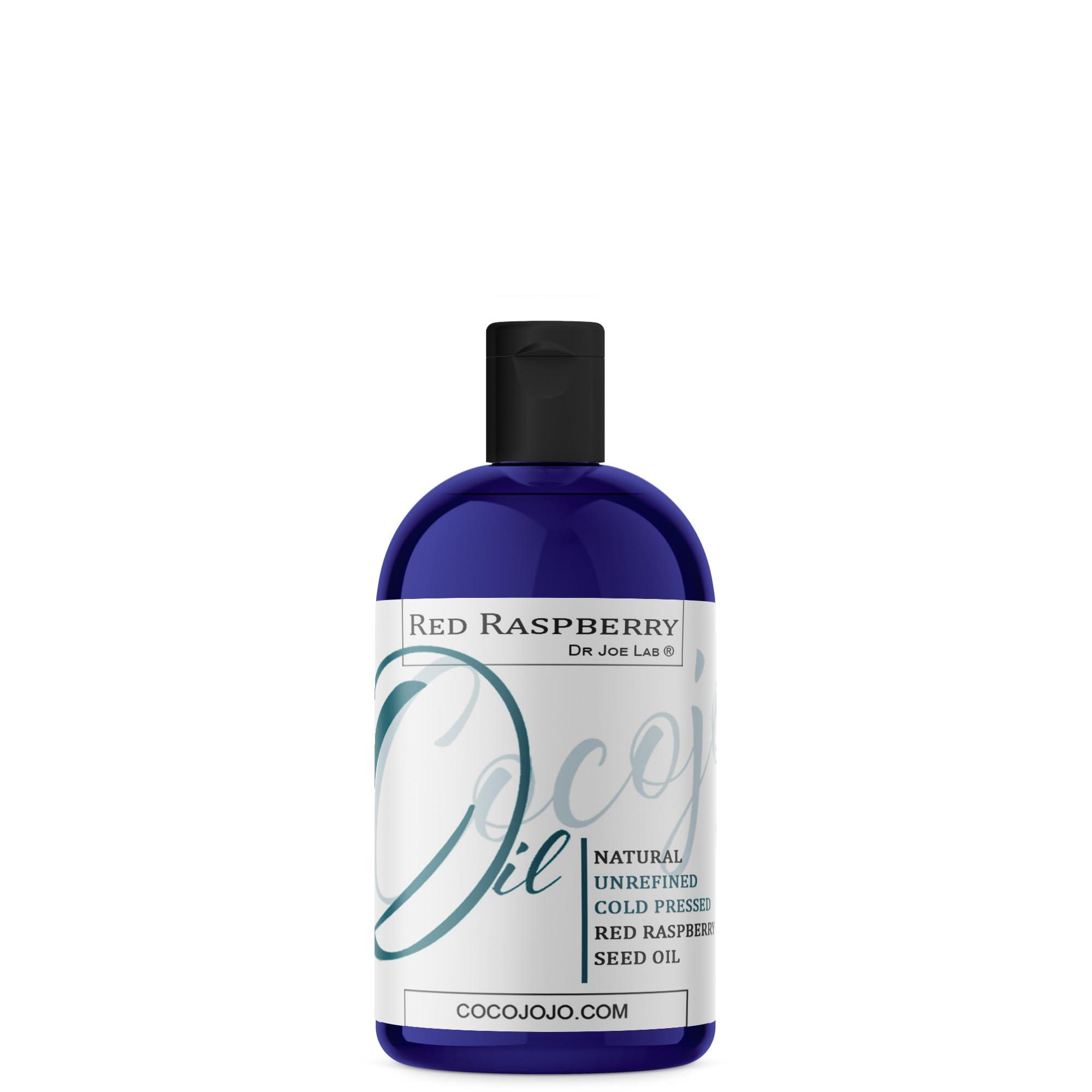 Dr Joe Lab Red Raspberry Seed Oil 4 oz Pure Natural Cold Pressed Unrefined Extra Virgin - for Hair Skin Body Nail and Beard - Moisturizes, Soothes, Hydrates, & Nourishes
