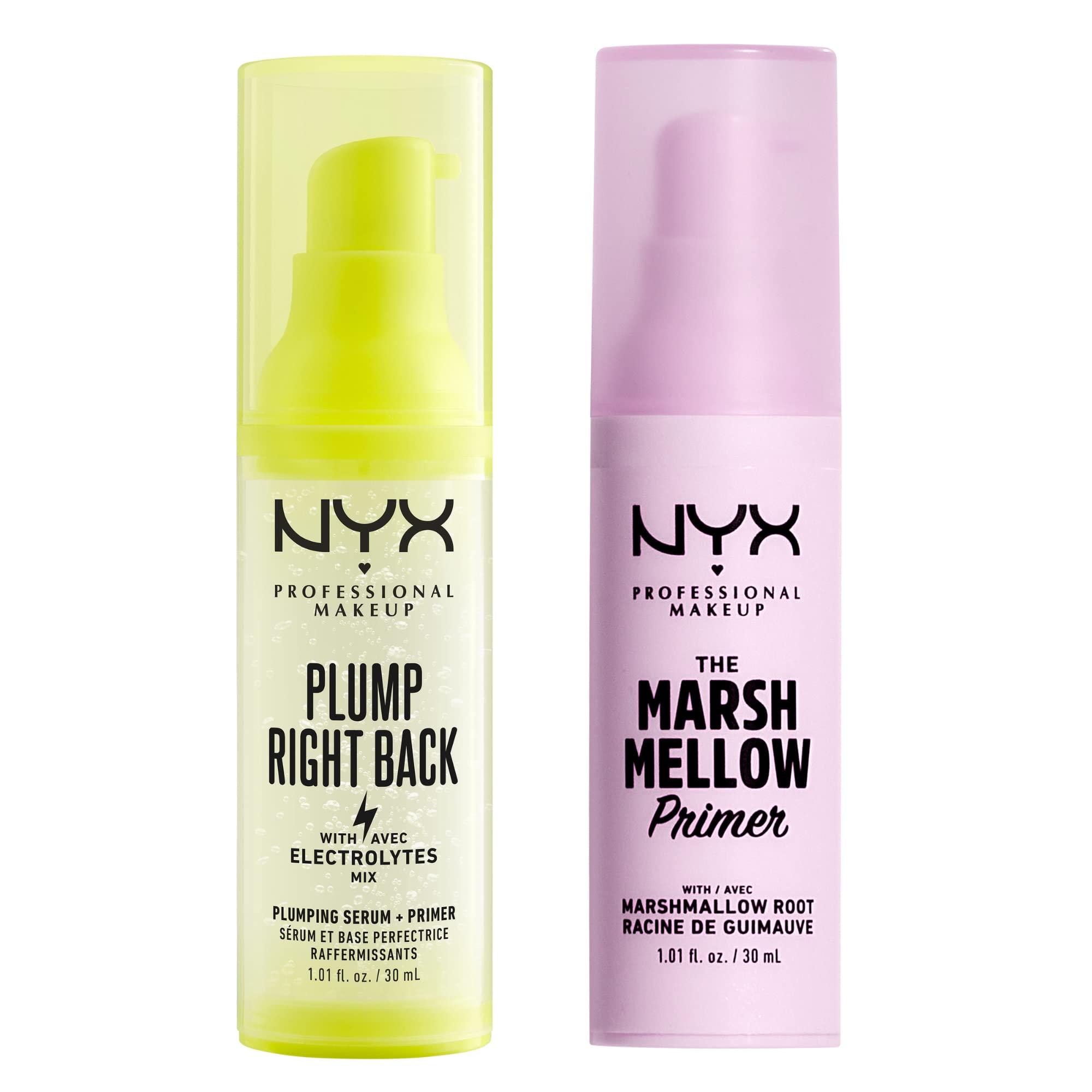 NYX PROFESSIONAL MAKEUP NYX PROFESSIONAL MAKEUP Plump Right Back Plumping Serum & Primer + Marshmellow Smoothing Primer (2-Pack Bundle)