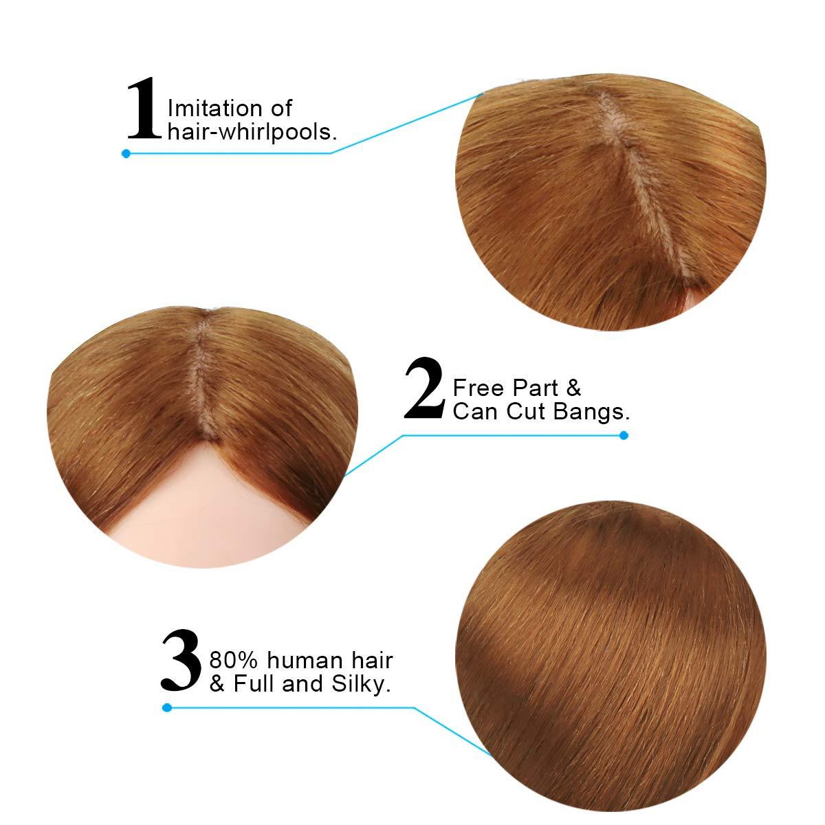 Beauty Star Beauty Star Mannequin Head with 80% Real Human Hair, Manikin Doll Head for Hair Styling, Cosmetology Makeup Hairdressing Training Practice Head with Clamp Stand and DIY Hair Styling Braiding Set