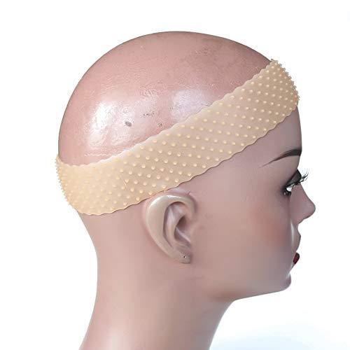 zigzag hair ZigZag Hair Non Slip Silicone Wig Grip Band Fix Transparent Silicone Headband Drop-shaped Elastic Wig Band Lace Wig Grip Hair Band for Wigs Sports Yoga 1Pc (M, Light Brown)