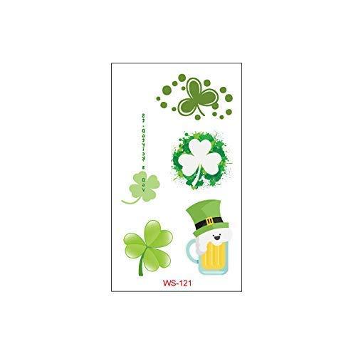 Encci St. Patrick's Day Tattoos – 10 Sheets Encci Temporary Shamrock Tattoos 10 Set For St.Paddy's day Irish Tattoo Sticker Clover Tattoos Parade Party Favors Decorations (style 3)