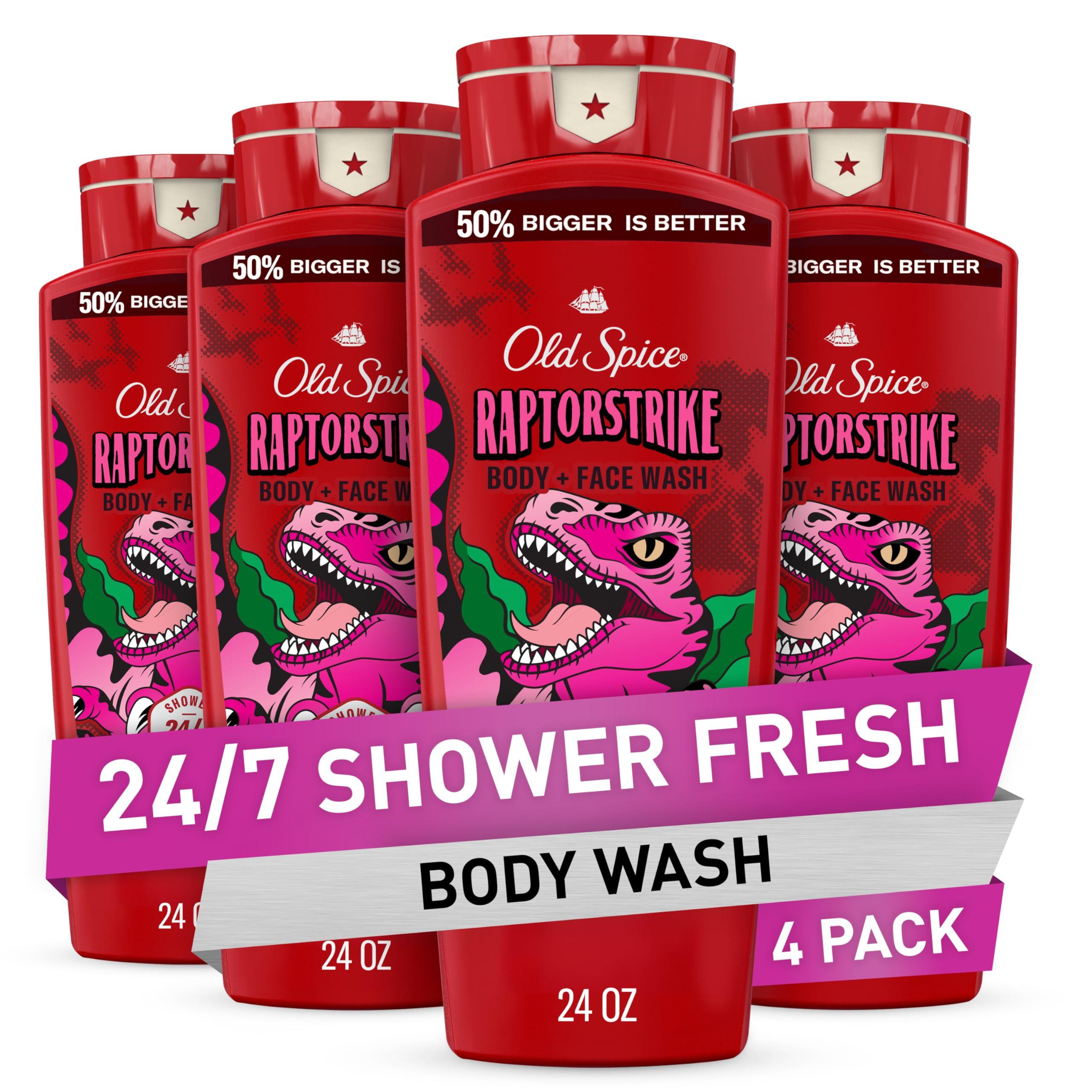 Old Spice Old Spice Body Wash for Men, Raptorstrike, Long Lasting Lather, 24.0 fl oz (Pack of 4)