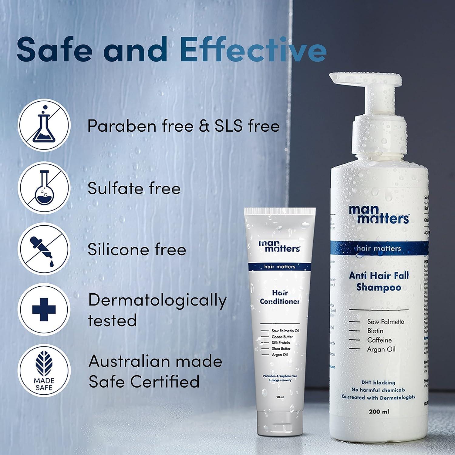 Generic JAY Anti Hair Fall Shampoo And Conditioner For Men|Dht Blocker|Helps In Deep Nourishment And Frizzy-Free Hair|Sls&Paraben Free|Pack Of 2|300Ml Shampoo And 90Ml Conditioner,390 Grams