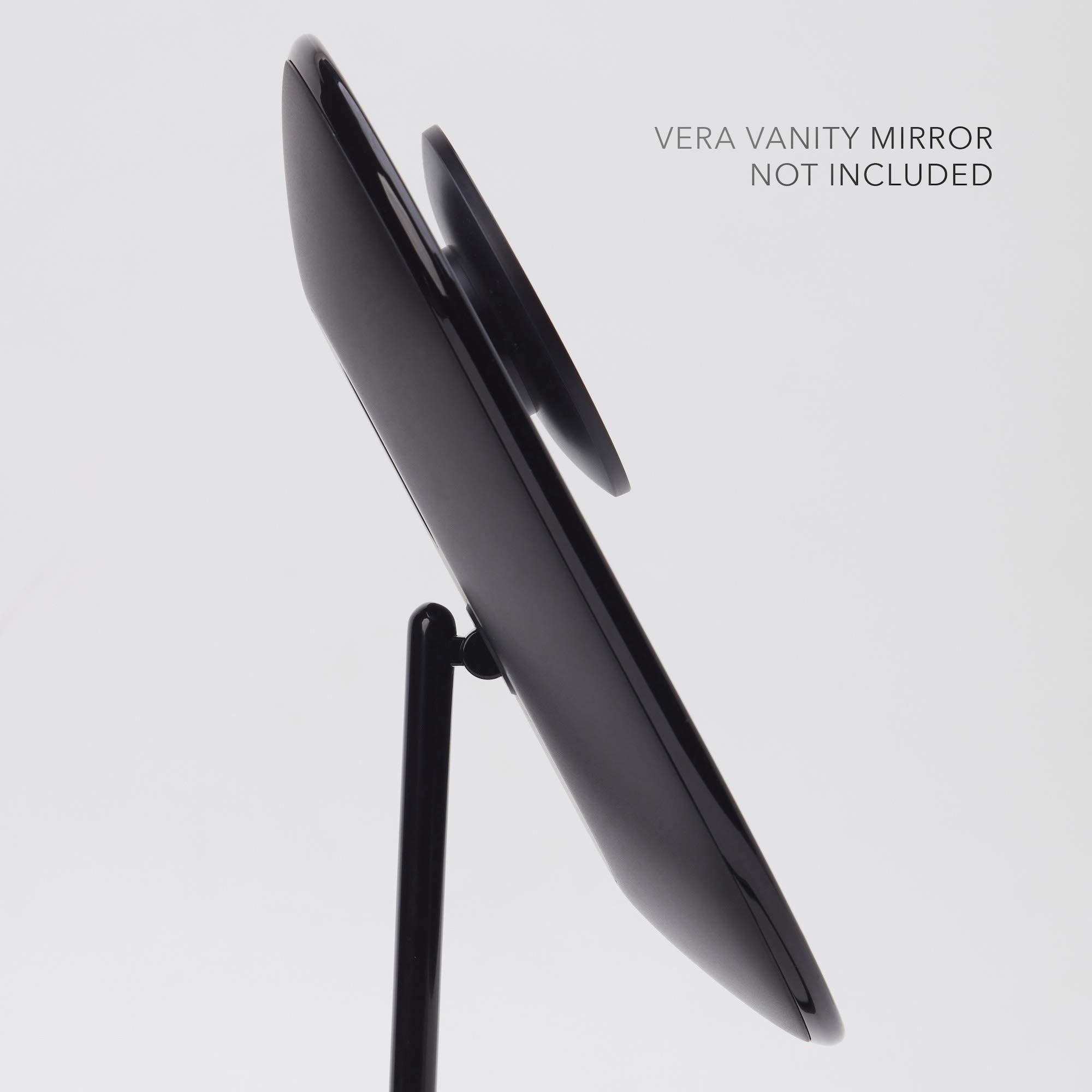 Fancii Fancii Lara Detachable 10X Magnifying Mirror, Magnetic Attachment - Compatible Vera Vanity Mirrors (not Included) - Lara (Obsidian) FC-VOMA10XB