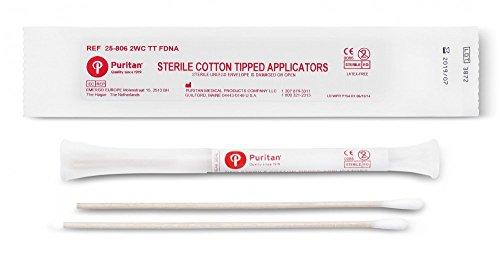 Puritan Medical Puritan Cotton DNA / RNase Sterile Free Tipped Applicator with Polypropylene Shaft, Large Foam Tip (Case of 500)