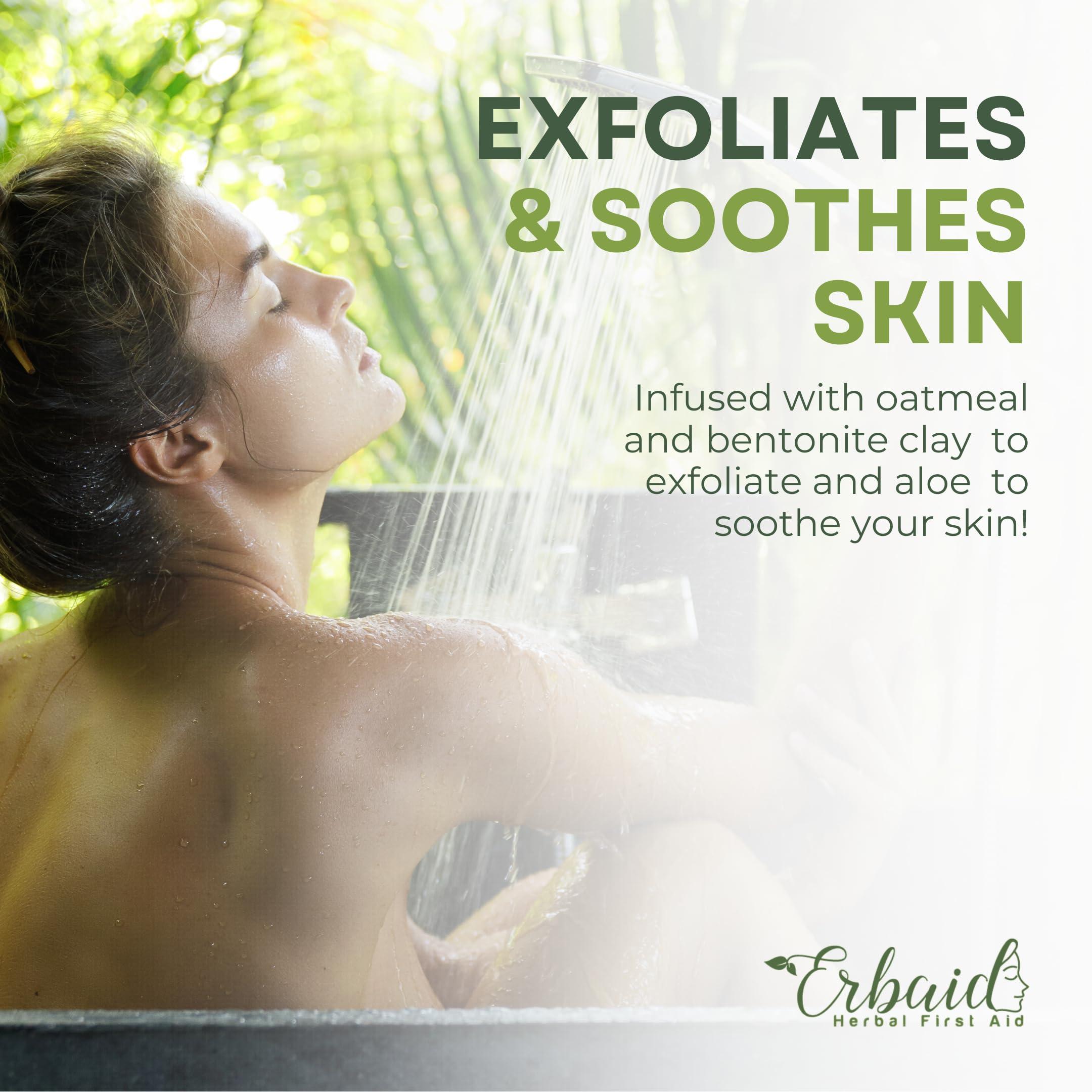 Erbaid Poison Ivy Soap Bar All Natural Poison Ivy Treatment Anti-Itch Skin Cleanser Wash for Poison Ivy, Poison Oak & Sumac Removes Oils, Soothes & Relieves Rashes 5oz Jewelweed Soap Made in USA