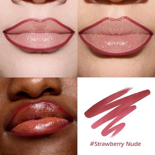 KIMUSE KIMUSE Peel Off Lip Liner Stain, Long Lasting Lip Tint Stain Peel Off, Waterproof, Transfer-Proof, Highly Pigmented Color Peel Off Lip Stain Liner, Matte Finish
