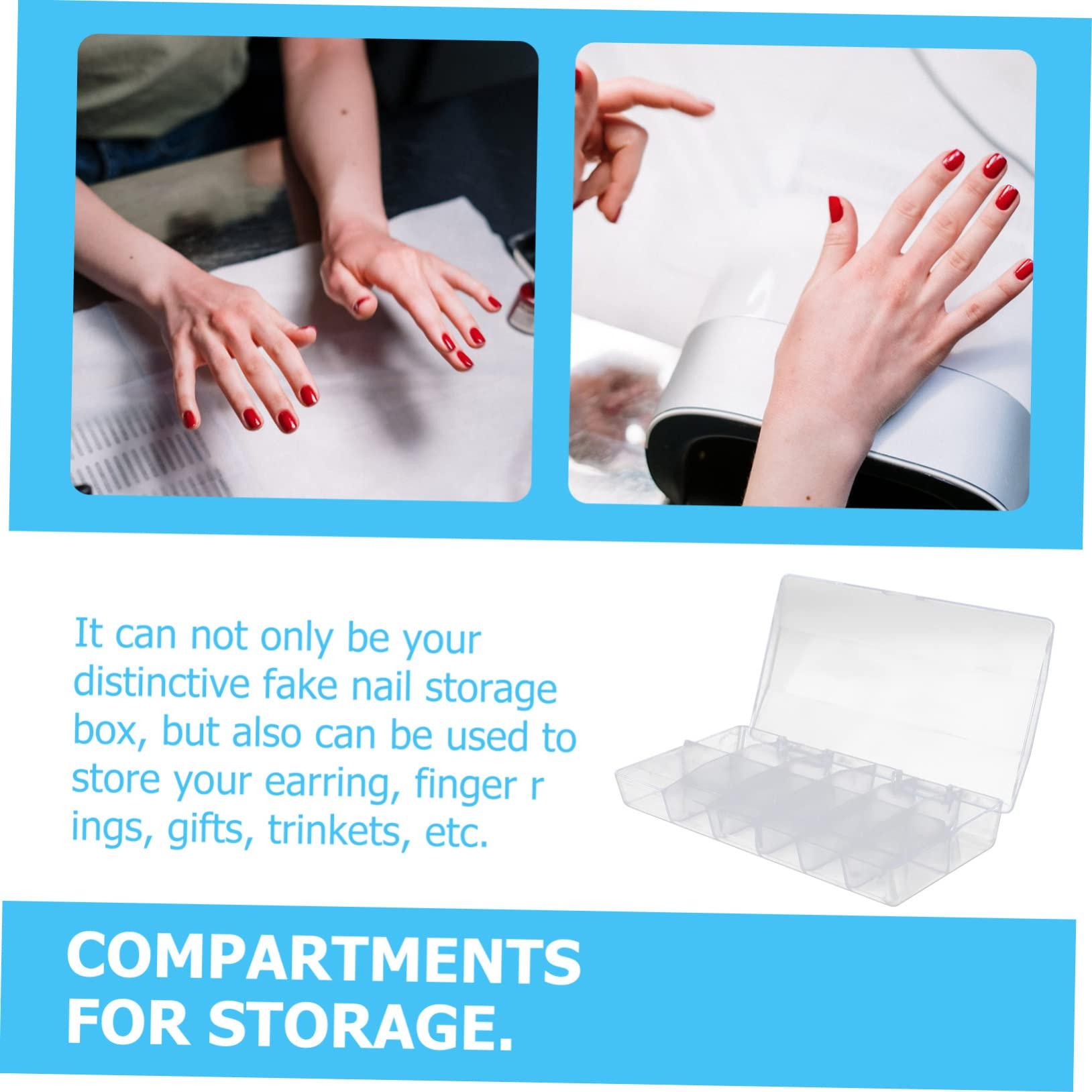 Mikinona Mikinona Pcs Nail Boxes for Press Ons Fake Nails Tech Case Organizer Pp Material Storage Box for Art