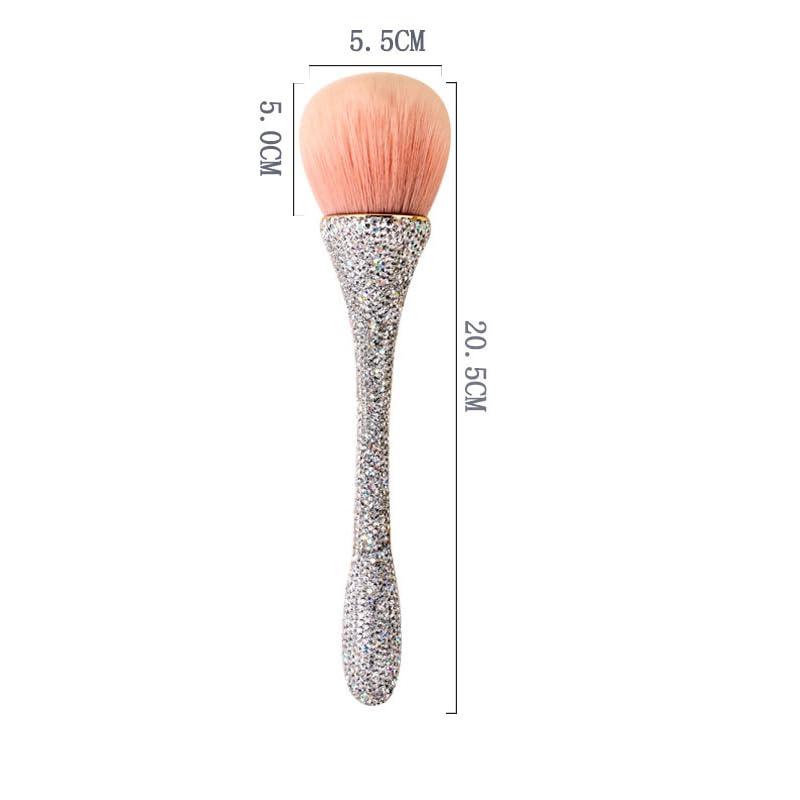 Bestbling Bestbling Bling Rhinestone Large Mineral Powder Brush Makeup Brush Cosmetic Brush Foundation brush Perfect For Large Coverage Powder Bronzer Blush Blending Buffing 1 piece (Gold)