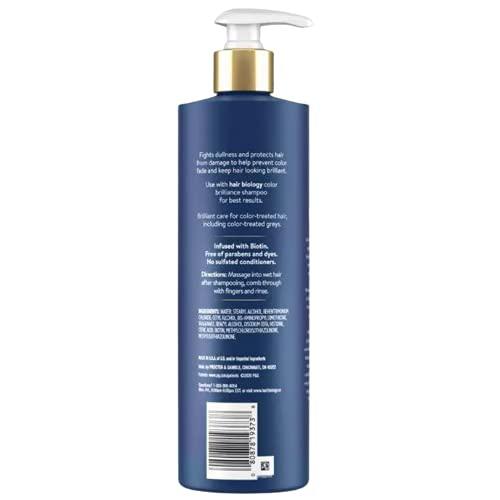 HB Hair HB Hair Hair Biology Color Brilliance Shampoo and Conditioner SET. 12.8 fl oz each Bottle. With Biotin Vivid & Protected for Gray or Color Treated Hair.