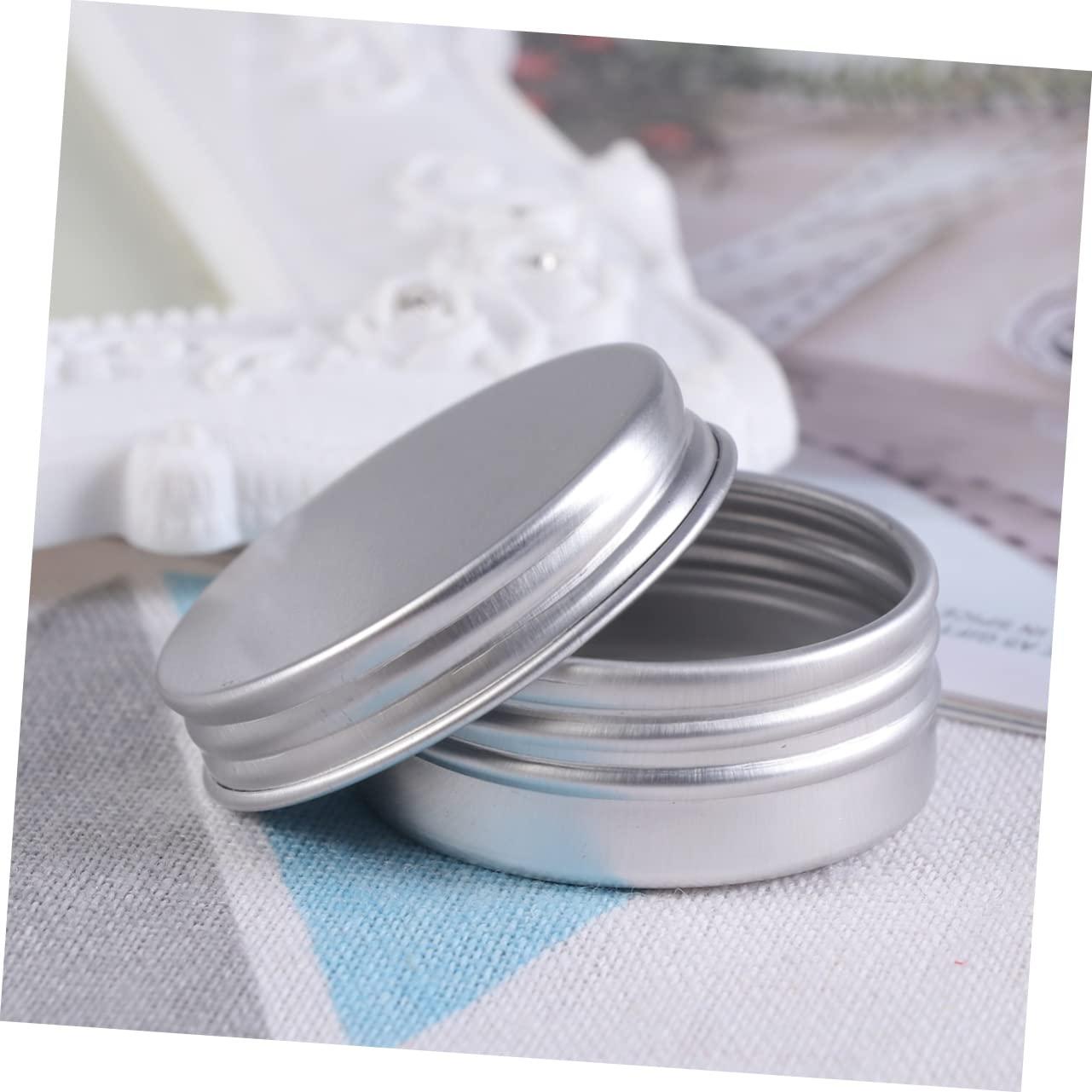 PAMINGONO PAMINGONO 15ml Aluminium Cosmetic Jar with Lid Travel Size Cream Container for Makeup Pomade Portable Empty Jar for Beauty Products