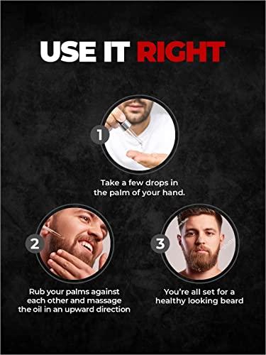 mDerma mDerma Beard Oil for men - Godfather Lite Beard and Moustache Oil | Non-Sticky, Light; Almond Oil, Aloe vera, Vitamin E; Shiny Nourished Beards, 30 ml, 1.01 Fl Oz