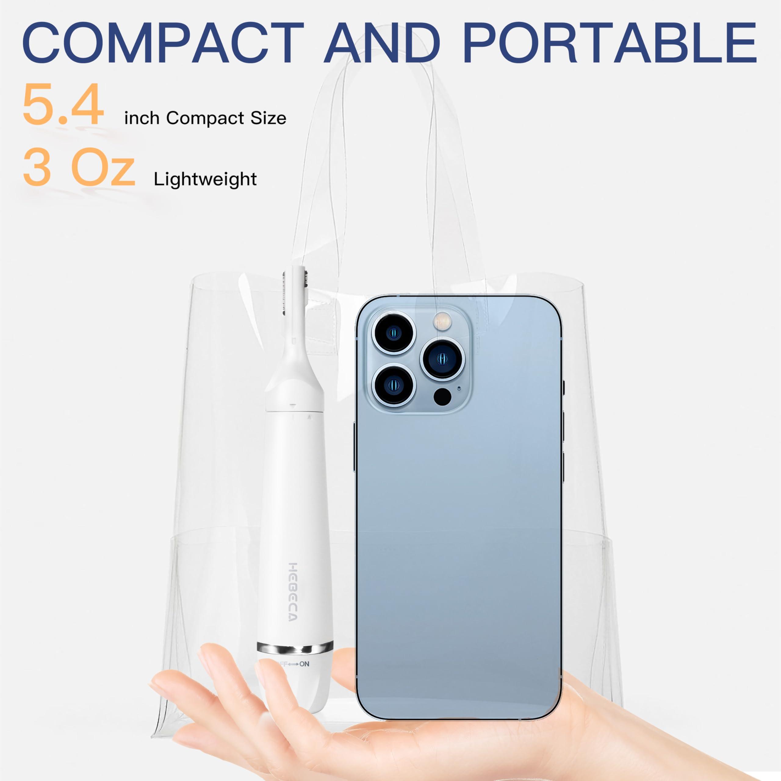 HEBECA HEBECA Nose Hair Trimmer for Women Men - Electric Ear and Nose Trimmer Rechargeable Eyebrow Trimmer, Portable Waterproof Facial Hair Removal for Face Ear Nose Eyebrow Trimming (Silver)