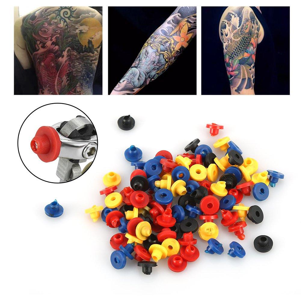 Fybida 100pcs Rubber Grommets,Colorful Rubber Grommet Nipples Machine Supplies for Accessories