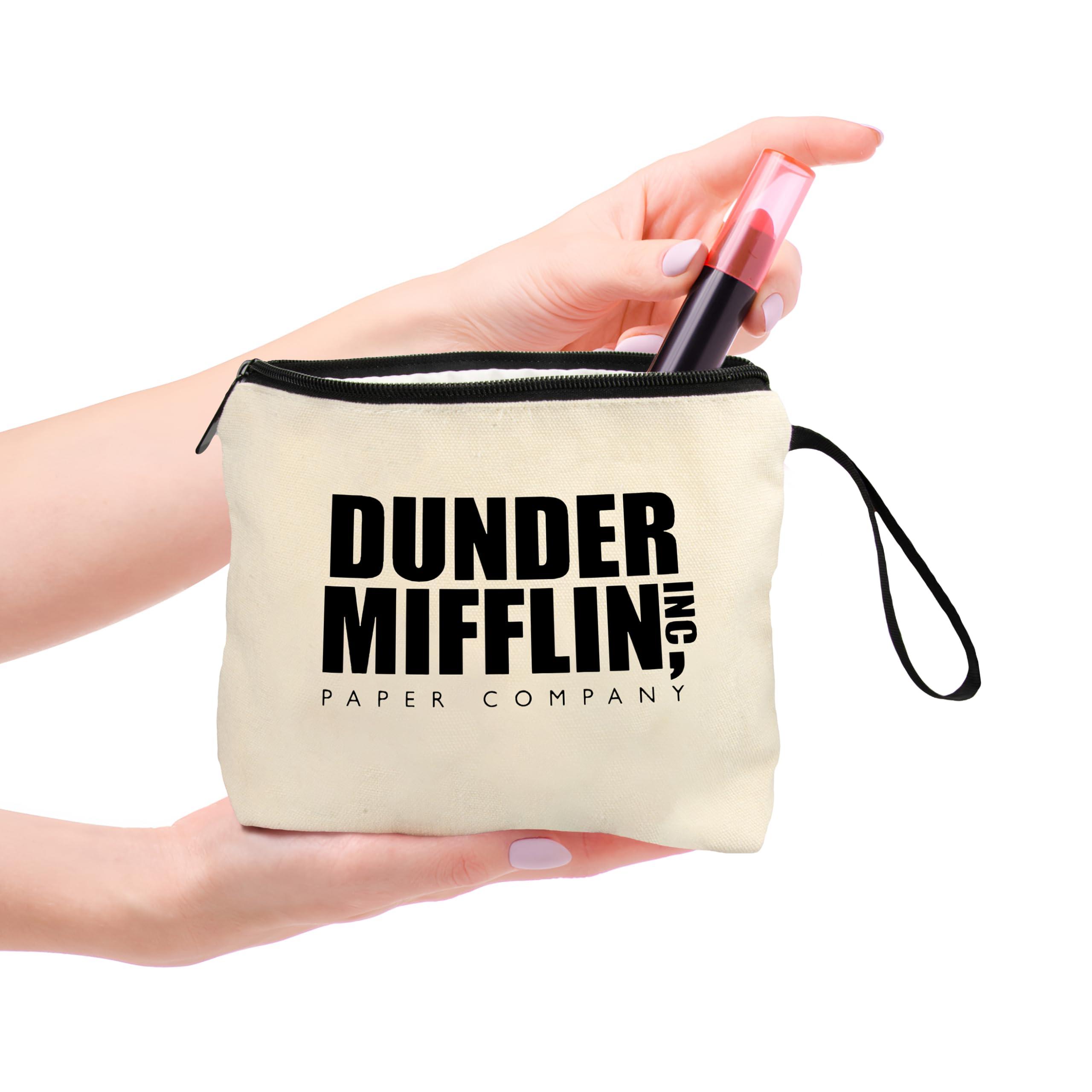 Magicaleast The Office Merchandise Makeup Bag with Zipper and Handle, The Office Merch Canvas Cosmetic Bag, Funny The Office Gifts Bags for Sister, Women and The Office TV Show Fans, Classic Logo