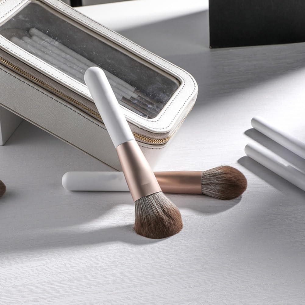 Skipdr 18Pcs makeup brush set pearlescent white makeup tools high-end super soft bristle quick-drying makeup brush eye shadow brush set