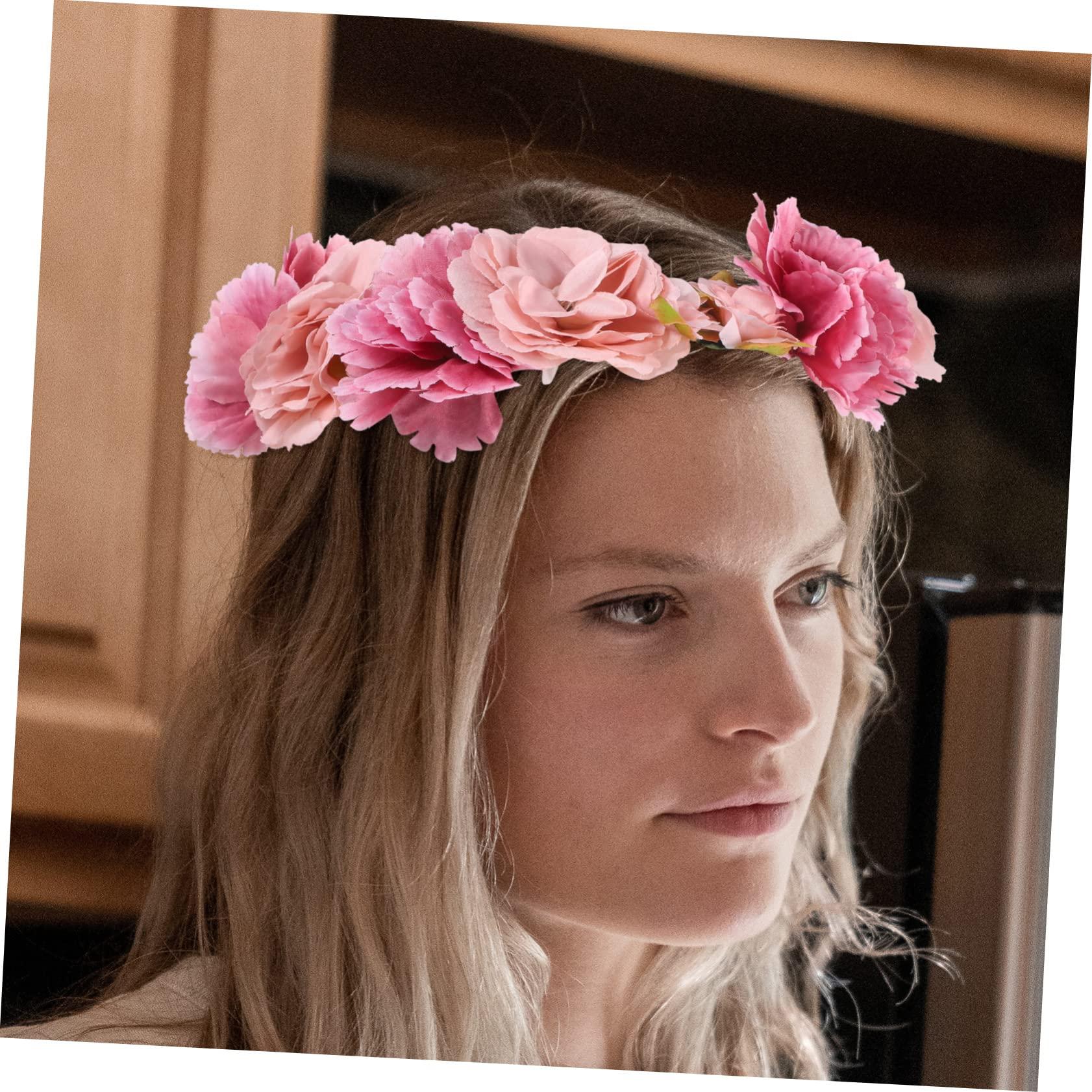 Homoyoyo Homoyoyo Flower Headpiece Flower Headbands for Wedding Flower Headband Flower Wreath Bridal Headpieces Flower Crowns Head Bands for Women\'s Hair Floral Garland Crown Lily Bulk Bridesmaid