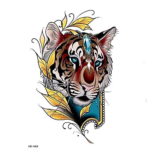 Generic 4 Styles Of Tigerswaterproof Temporary Tattoos Men Flash Tattoo Tatuagem Temporales Animals Skin Tatoos Tattoo Sleeve