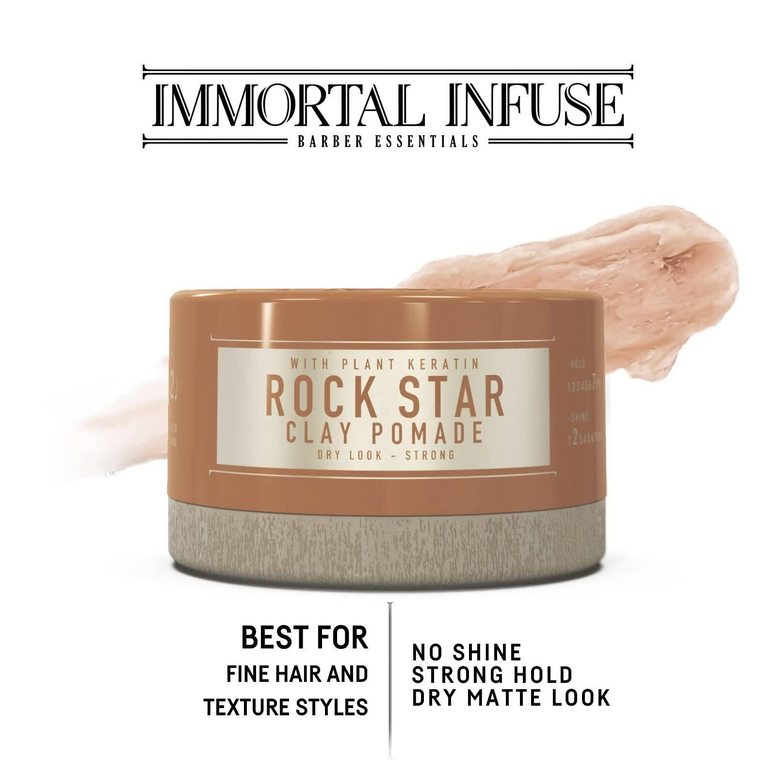 Generic Immortal Infuse Rock Star Clay Pomade Wax - 150 ml