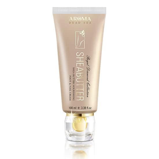 Aroma Dead Sea AROMA DEAD SEA Shea Butter Foot And Nail Cream Nourishing And Repair Damaged Skin. Enriched With Tea Tree Oil, Vitamin E And Wheat Germ Oil. Improves Skin Elasticity. (3.5 Fl.oz) (Pack Of 2)