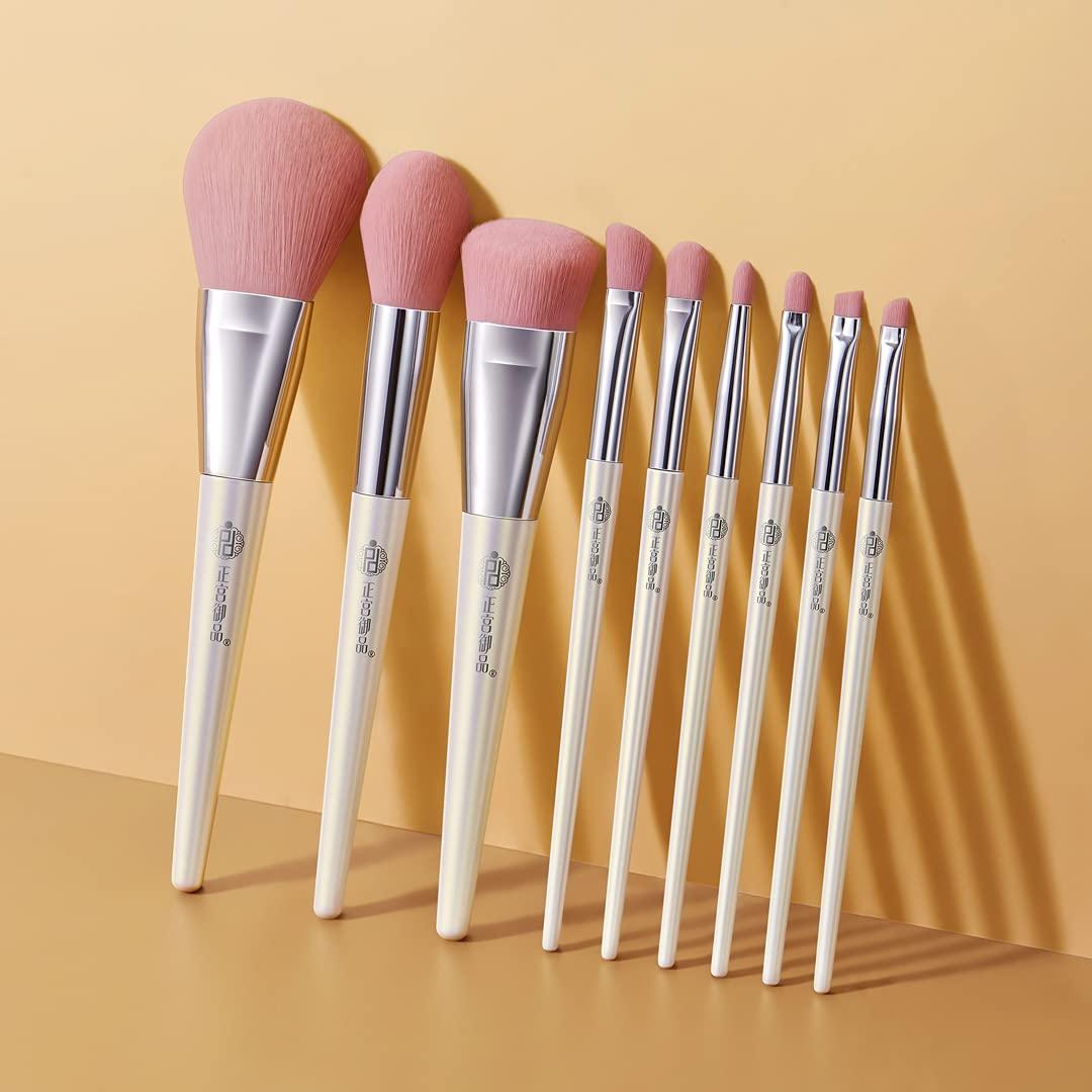 PALACE IDENTITY PALACE IDENTITY Makeup Brushes Set,Professional Makeup Brush Set Premium Pearl White,Concealers Eyeshadow Brush Make up Brushes Set,9PCs