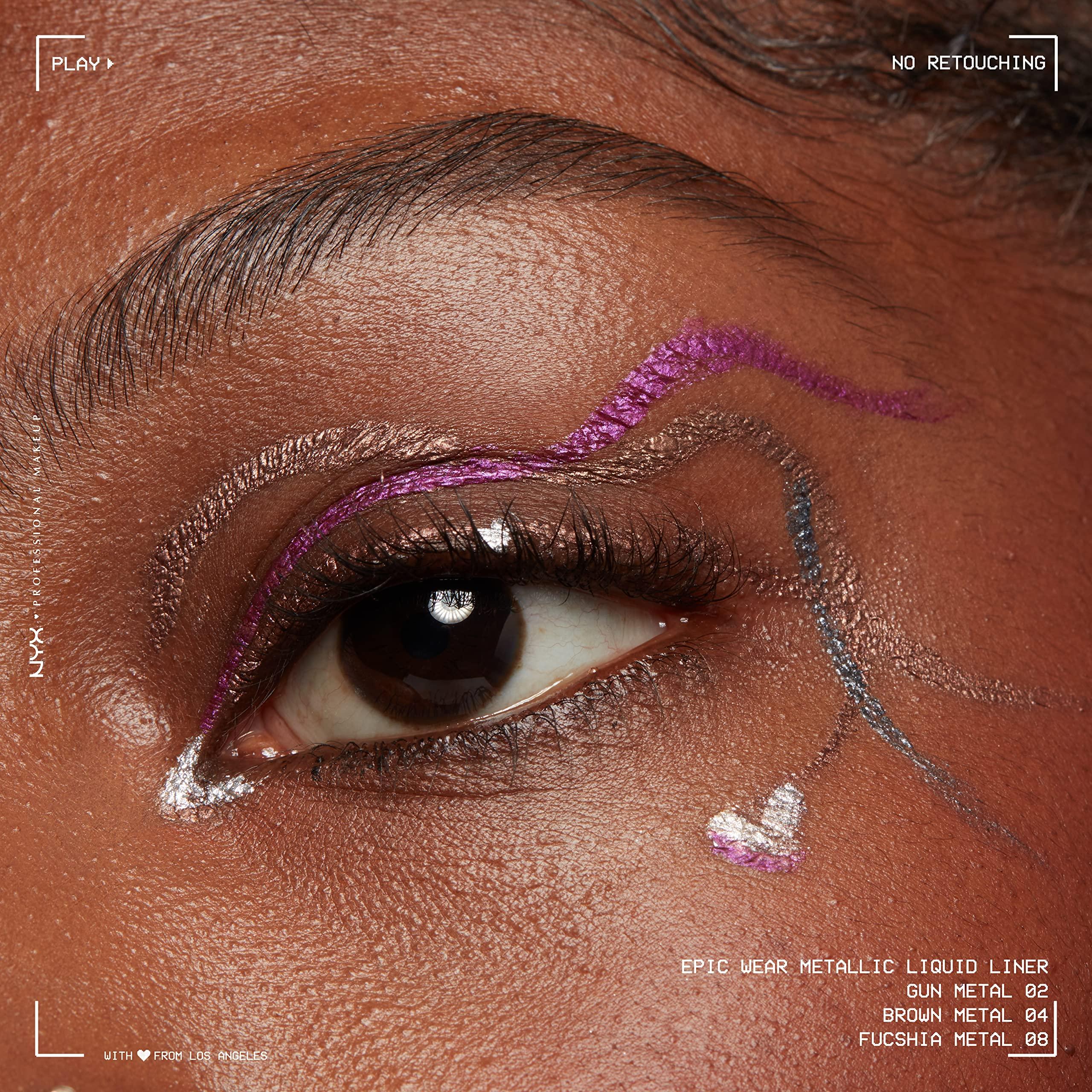 NYX PROFESSIONAL MAKEUP NYX PROFESSIONAL MAKEUP Epic Wear Metallic Liquid Liner, Long-Lasting Waterproof Eyeliner - Brown Metal