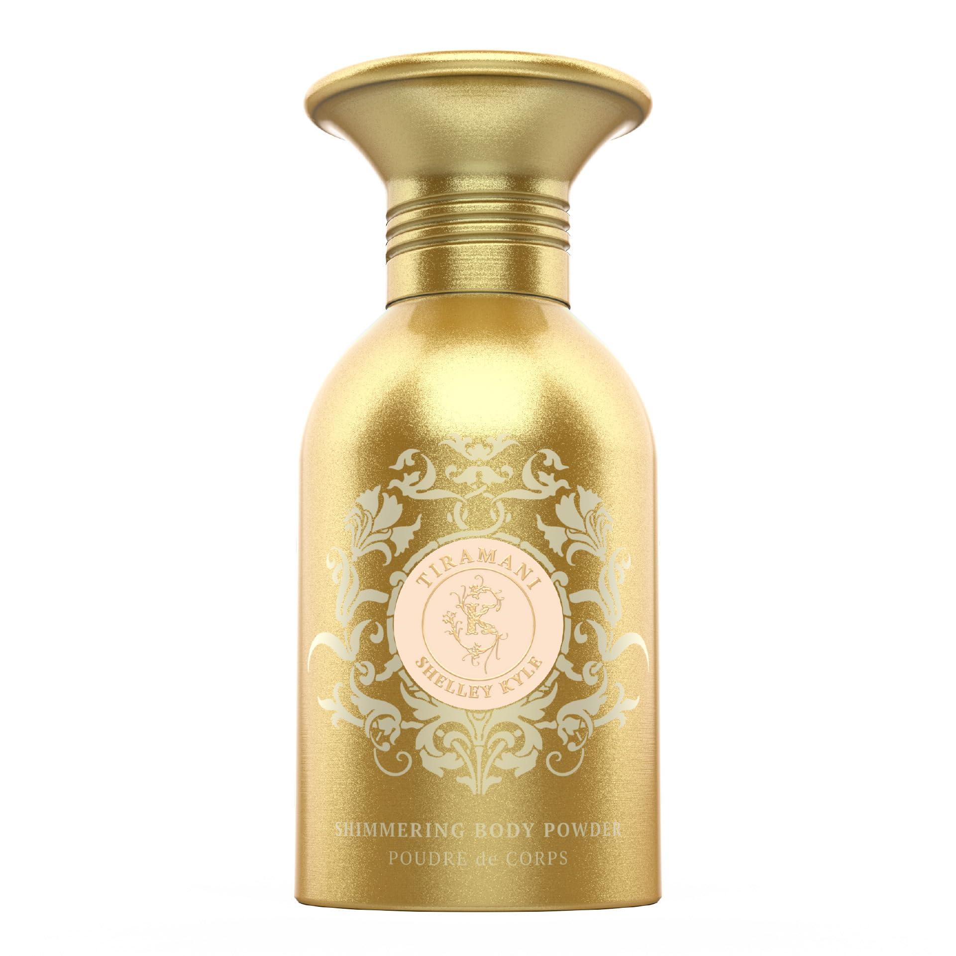 Shelley Kyle Shelley Kyle Tiramani Talc Free Shimmer Powder, Body Powder, Dusting Powder, Leaves Skin Soft, Dry, Smooth, and Shimmering, 48g