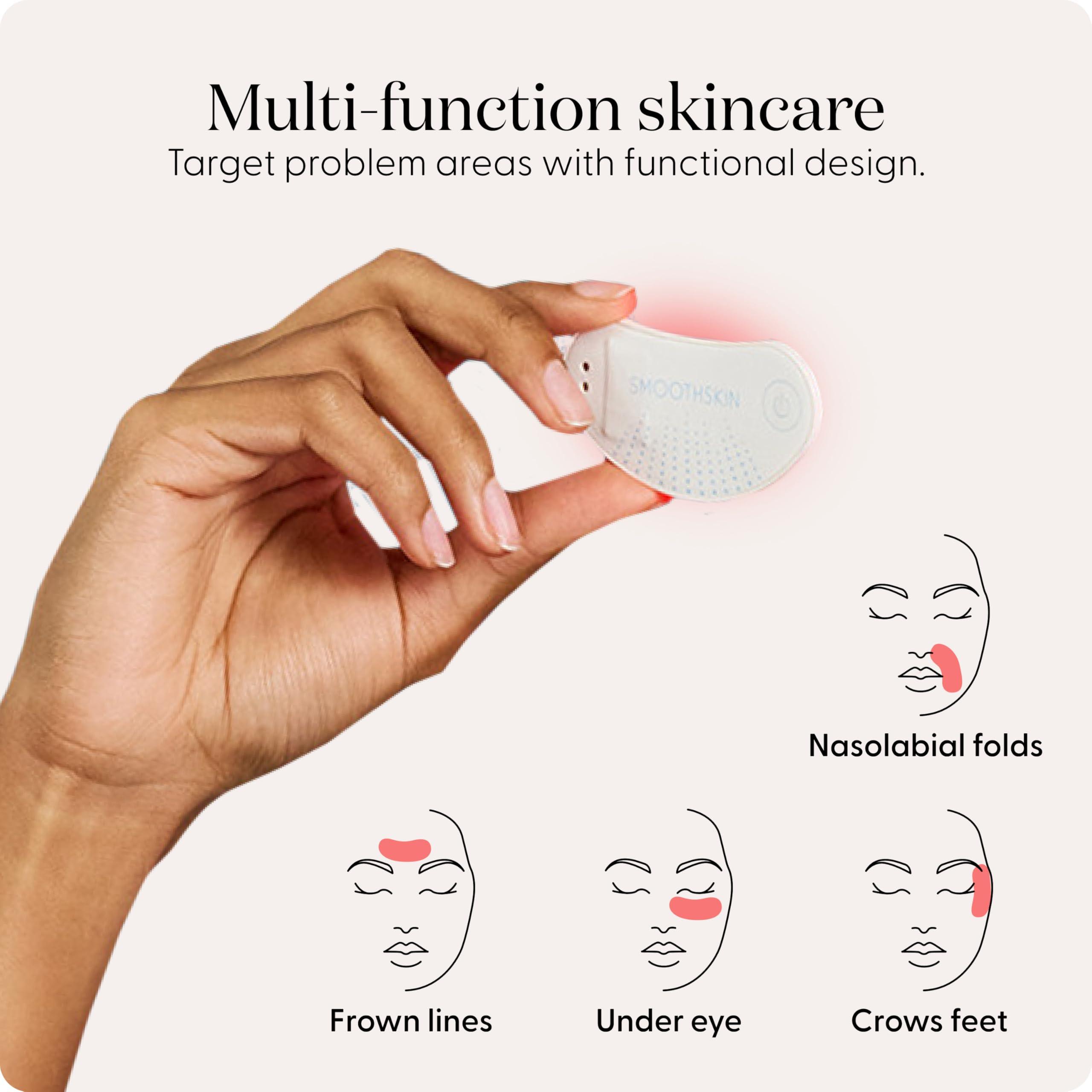 SMOOTHSKIN SmoothSkin Under-Eye Red Light Therapy Device, LED Eye Patches with 24 Hydrocolloids, for Dark Circles, Wrinkles & Puffiness