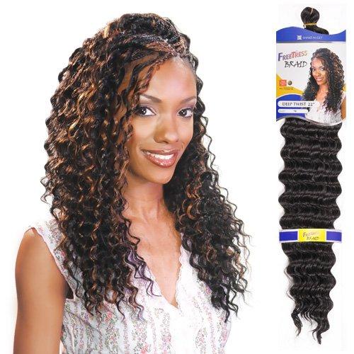 Freetress FreeTress Synthetic Hair Braids Deep Twist Bulk 22" (6-Pack, TP1B/27)