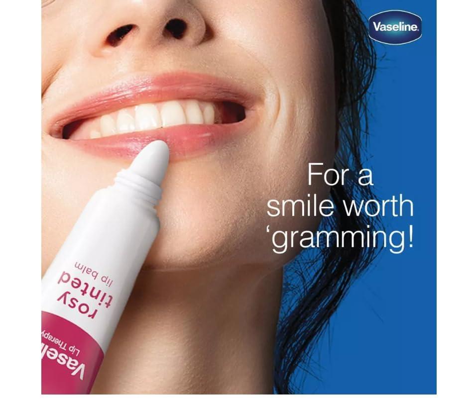 Vaseline Lip Therapy - Rosy Lips by Vaseline for Women - 0.7 oz Lip Balm (Pack of 3)