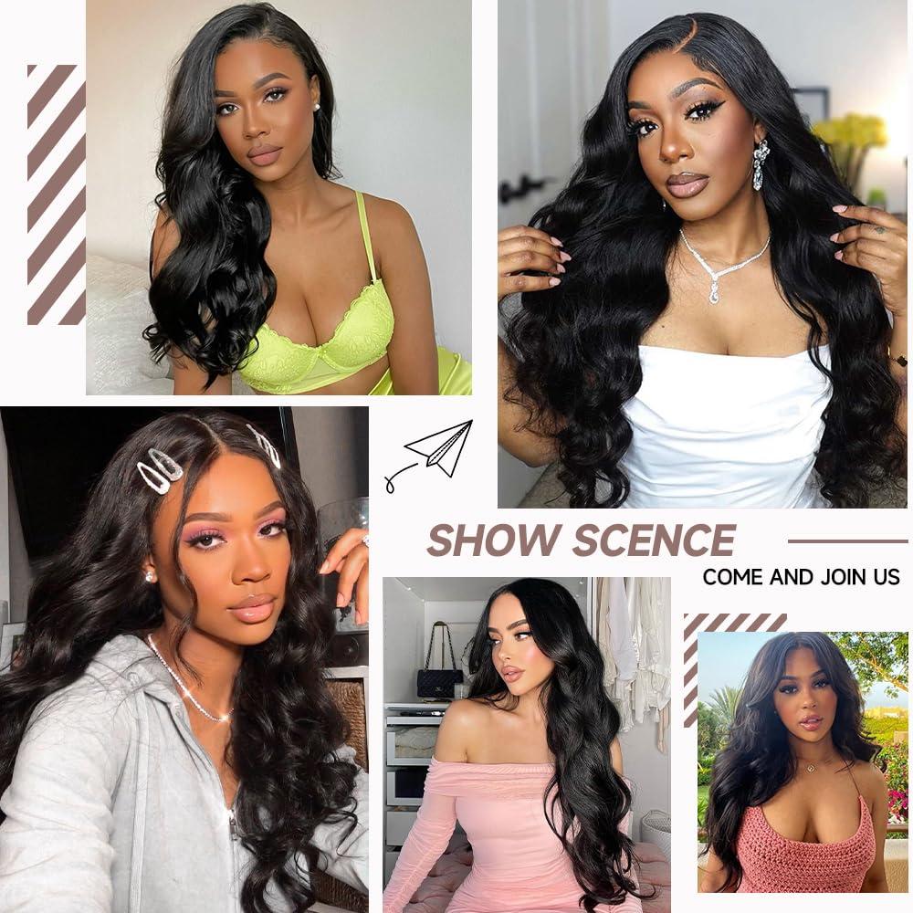 GBUN 22 Inch 13x6 HD Lace Front Wigs Human Hair Body Wave Lace Front Wigs Human Hair Pre Plucked 180% Density Transparent Lace Frontal Wigs Human Hair Lace Front Wigs Baby Hair Human Hair Wig for Women
