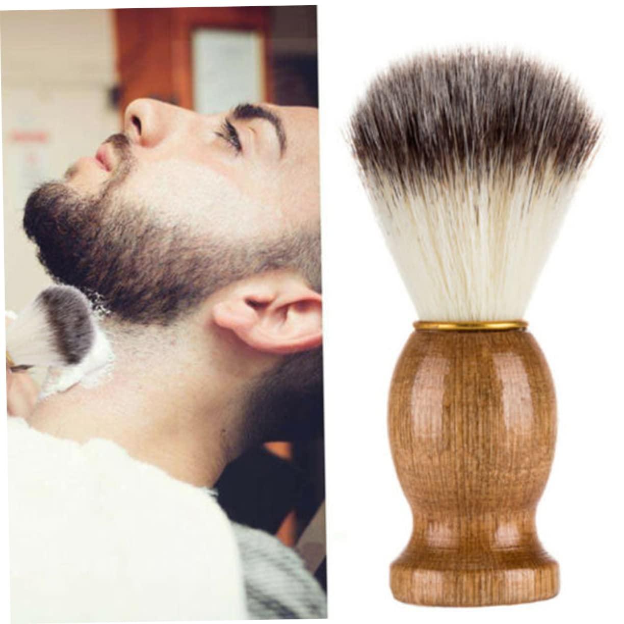 MERRYHAPY MERRYHAPY Professional Barbershop Shaving Brush for Men Beard Brush Wooden Handle and Fine Hair