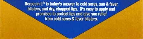 Herpecin-L Herpecin L Lip Balm Stick 30 SPF 0.1 Ounce Tube Cold Sore Sun & Fever Blisters and Chapped Lips Relief Lip Balm with SPF30 and Lysine (Pack of 2)