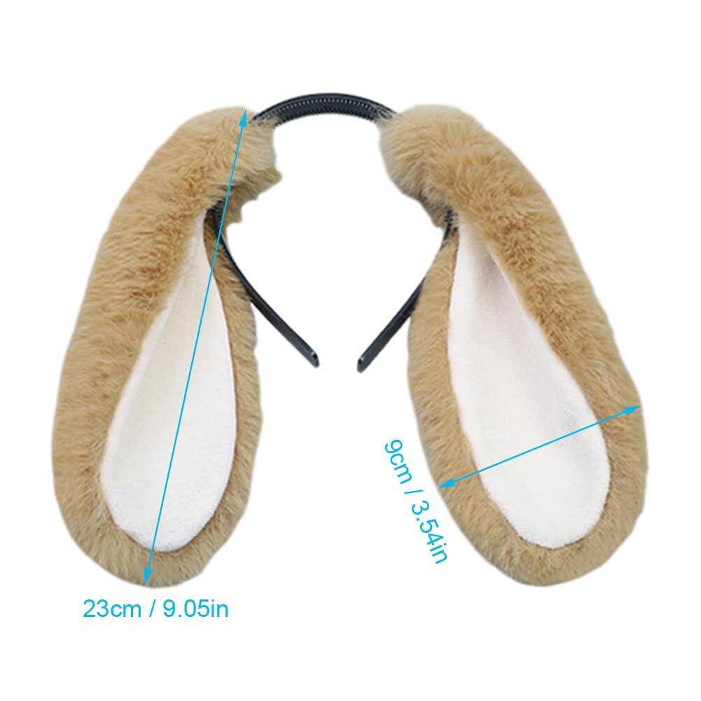 Zcargel Zcargel Puppy Ears Headband Pug Ear Headband Dog Ear Headband Soft Plush Headwear Dog Headband with Dog Ears for Kids Adults