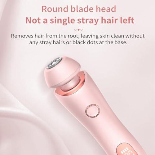 Buqfhj Smooth Shave Razor, Belarae Brazilian Shaver, Smoothshave Razor, Beauty Bloom Shaver Pro, Shaver for Women, 2 in 1 Electric Shaver Razors for Women (Pink)