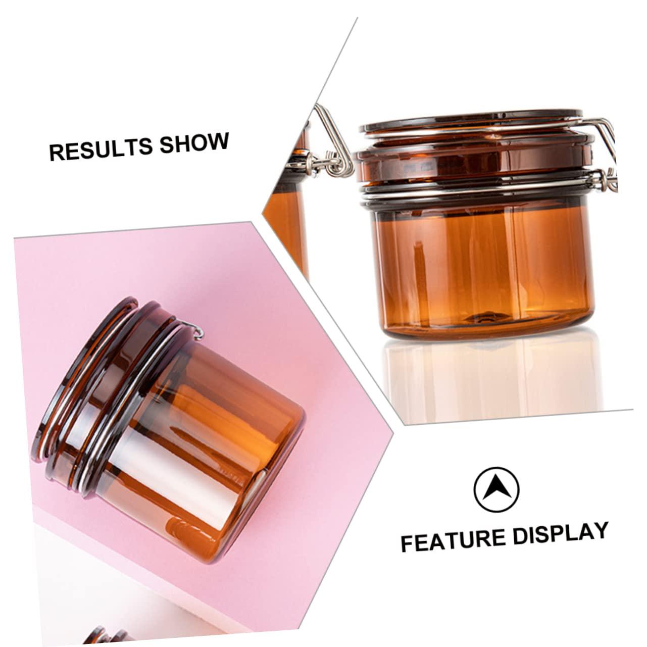 Hemoton Hemoton 5pcs Cosmetic Bottle Makeup Containers Empty Lotion Jars Small Sample Containers with Lids Lotion Storage Container Multifunction Sealed Jar Travel Bottles Stainless Steel Brown