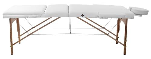 SKINACT SKINACT Portable Massage Table with Reclineable Back (White)