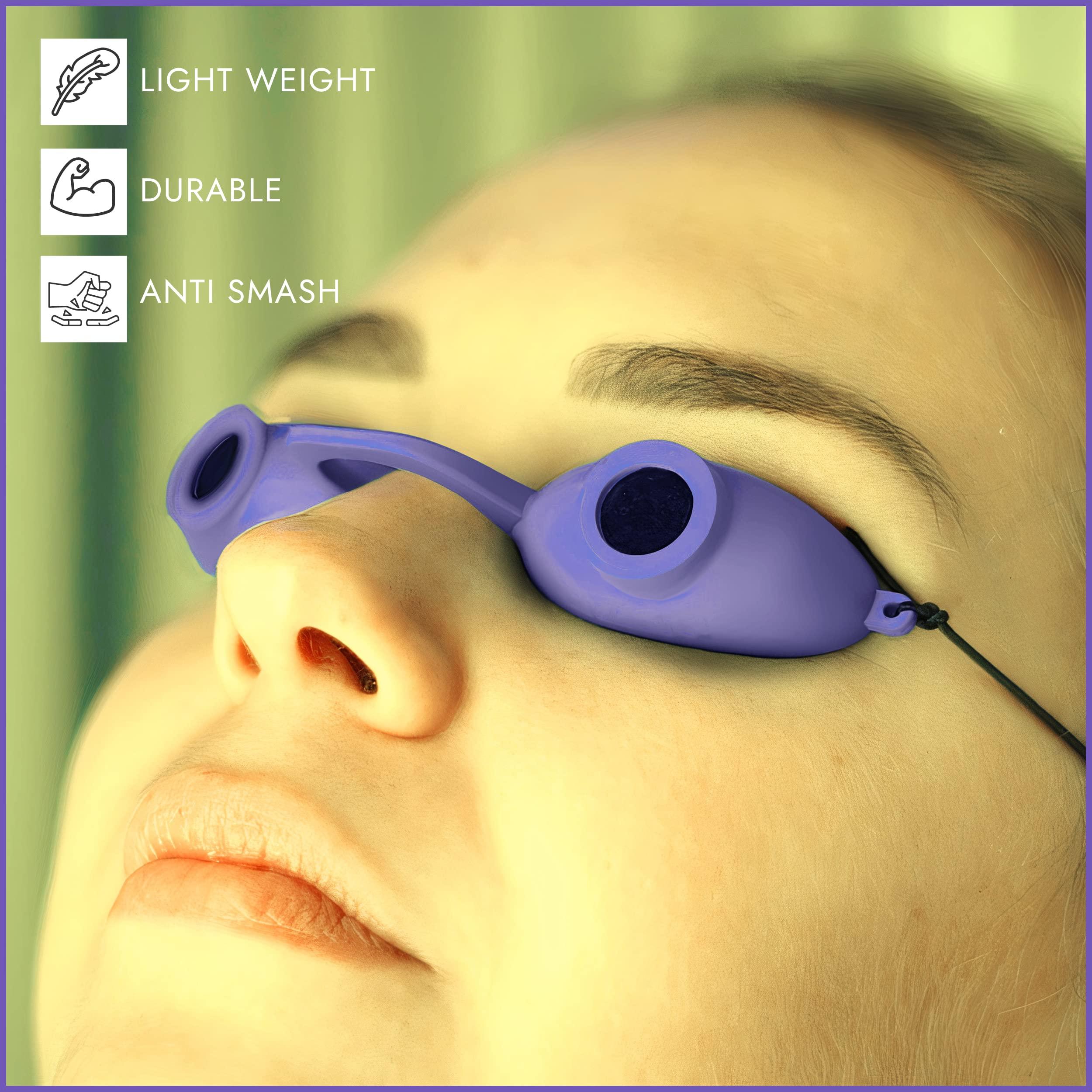 Super Sunnies Super Sunnies Flexible Tanning Bed Goggles Eye Protection UV Glasses (Purple)