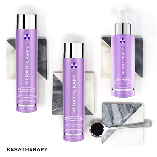 KERATHERAPY KERATHERAPY Keratin Infused Totally Blonde Violet Toning Shampoo, 10.1 fl. oz, 300 ml - Violet Shampoo for Blonde Color Treated Hair, Brassy, Silver, & Highlighted - Sulfate & Paraben Free