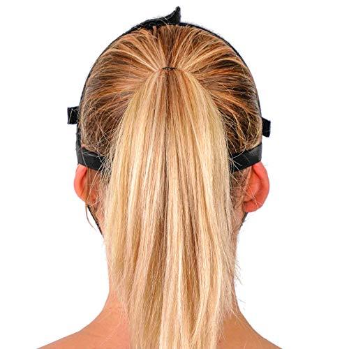 ikido Post Surgery Facial Compression Garment Chin Strap Band, Double Chin Face Wrap Tape, Jawline Exerciser, Face Slimmer, Jowl Tightening, Chin Lifting Belt (Black)