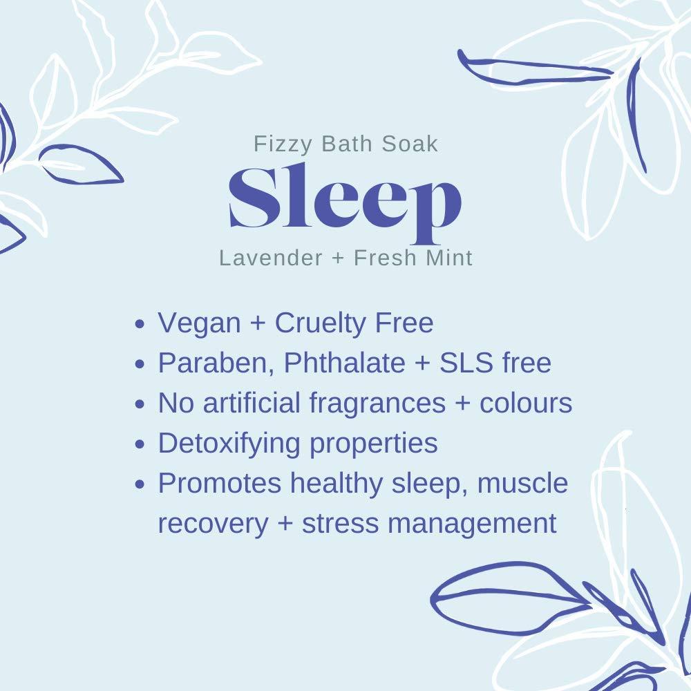 The Bathologist The Bathologist Sleep Fizzy Bath Soak, Made with Magnesium Sulfate, Dead Sea Salt & Aloe Botanicals, Lavender & Fresh Mint for Restful Sleep and Stress Relief, Approximately 5 Baths, 32 oz