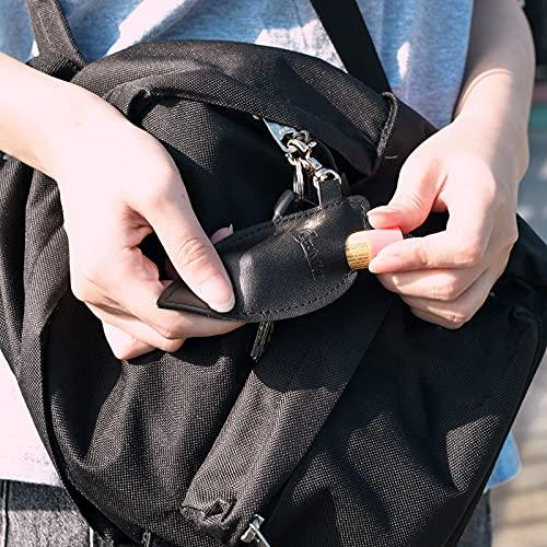 Beautyflier Beautyflier Clip-on Chapstick Sleeves, Soft Leather Keychain Lipstick Holder Chapstick Pouch Lip Balm Holder Travel Accessories