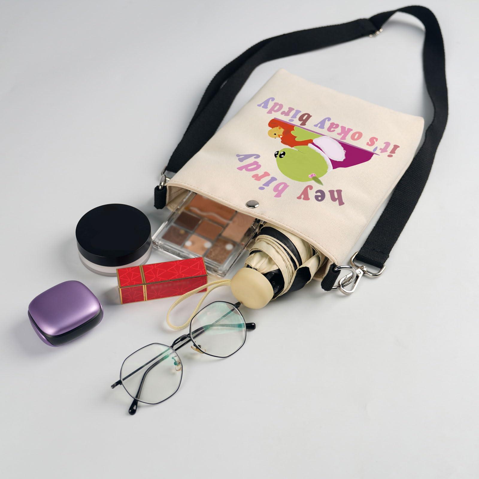 XYANFA XYANFA Mona Naanalan Makeup Bag Cartoon Gift Princess Mona Meme Hey Birdy Its Okay Birdy Zipper Pouch (okay birdy Crossbody bag)