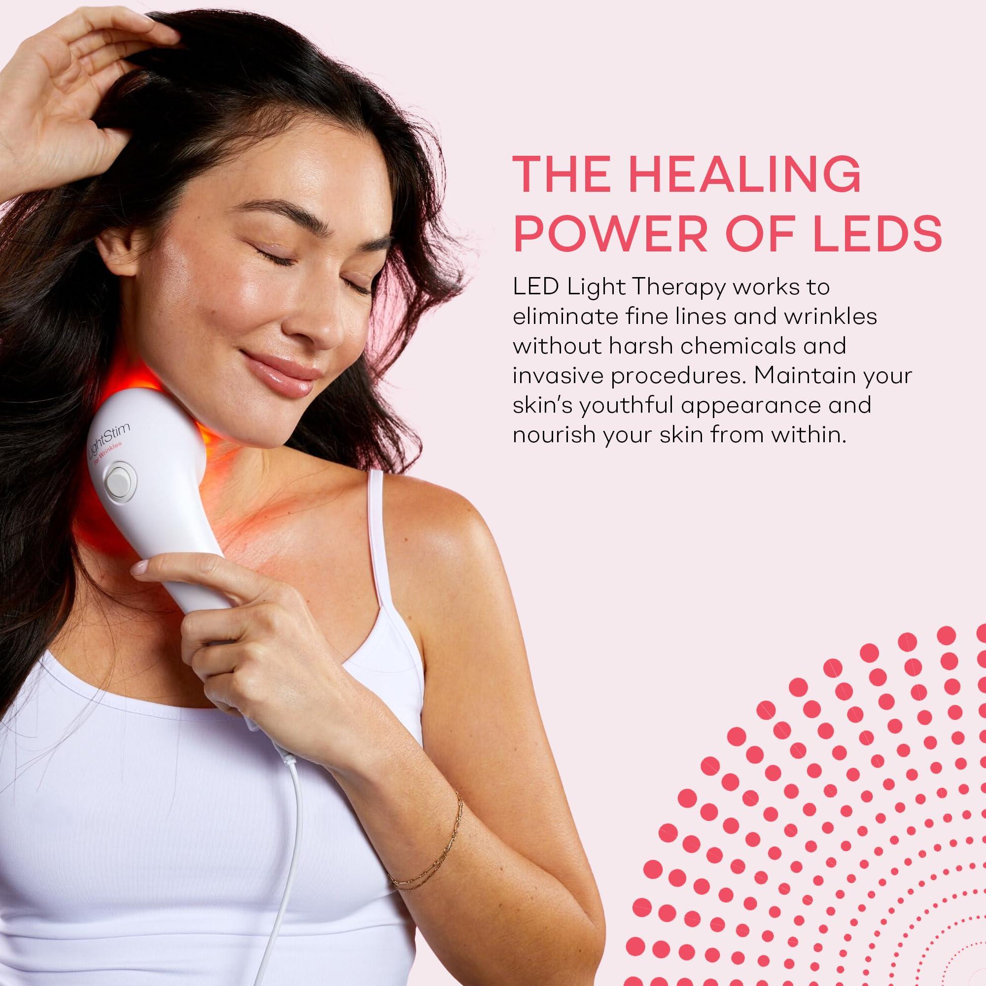 LightStim LightStim for Wrinkles LED Red Light Therapy with 72 LEDs (605, 630, 660, & 855 nm Wavelengths). Reduces Fine Lines, Wrinkles, Rejuvenates Skin, and Maintains a Youthful Appearance FDA Cleared White