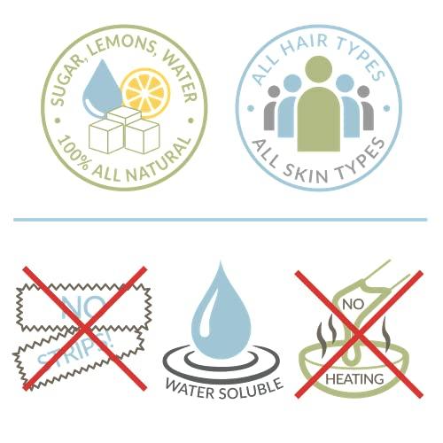 Sugar Me Smooth Sugar Me Smooth Bikini Sugar Wax Kit – Gentle On Skin And Less Painful Hair Removal In A Simple System For At-Home Brazilian, No Strips, No Heat, Water Soluble All-Natural Solution For All Hair Types